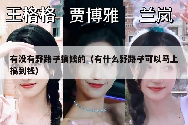 有没有野路子搞钱的（有什么野路子可以马上搞到钱）