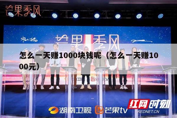 怎么一天赚1000块钱呢（怎么一天赚1000元）