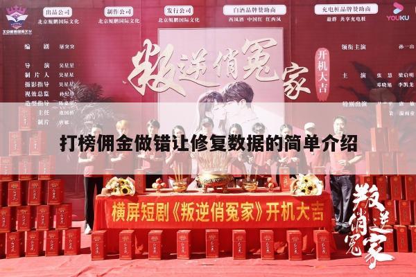 打榜佣金做错让修复数据的简单介绍
