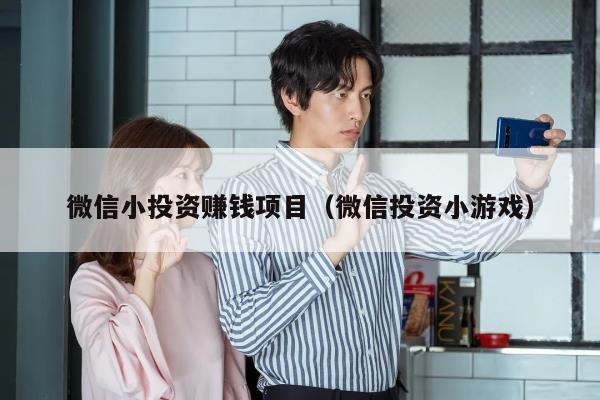 微信小投资赚钱项目（微信投资小游戏）