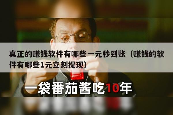 真正的赚钱软件有哪些一元秒到账（赚钱的软件有哪些1元立刻提现）