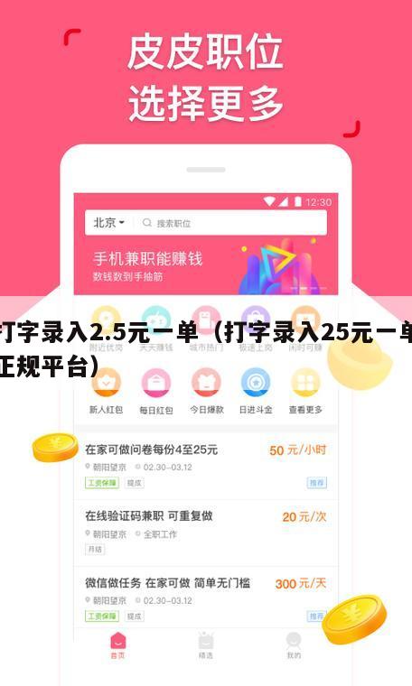 打字录入2.5元一单（打字录入25元一单正规平台）