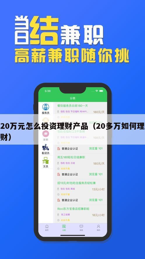 20万元怎么投资理财产品（20多万如何理财）