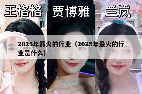 2025年最火的行业（2025年最火的行业是什么）