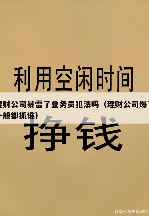 理财公司暴雷了业务员犯法吗（理财公司爆了一般都抓谁）