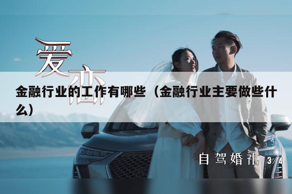 金融行业的工作有哪些（金融行业主要做些什么）