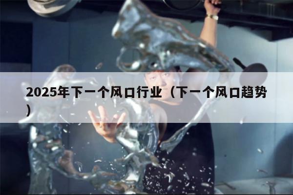 2025年下一个风口行业（下一个风口趋势）